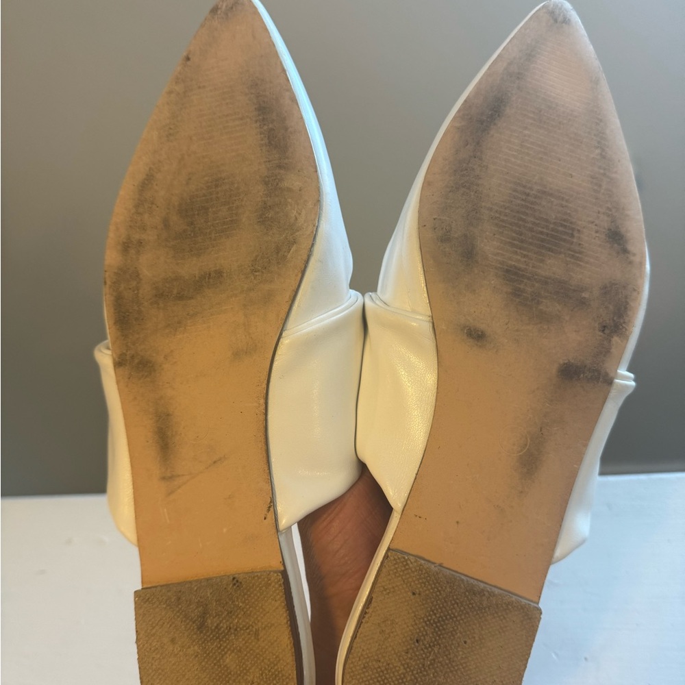 DREAM PAIRS White Faux Leather Bow Mules Slides Pointed Toe 8 - Picture 6 of 7